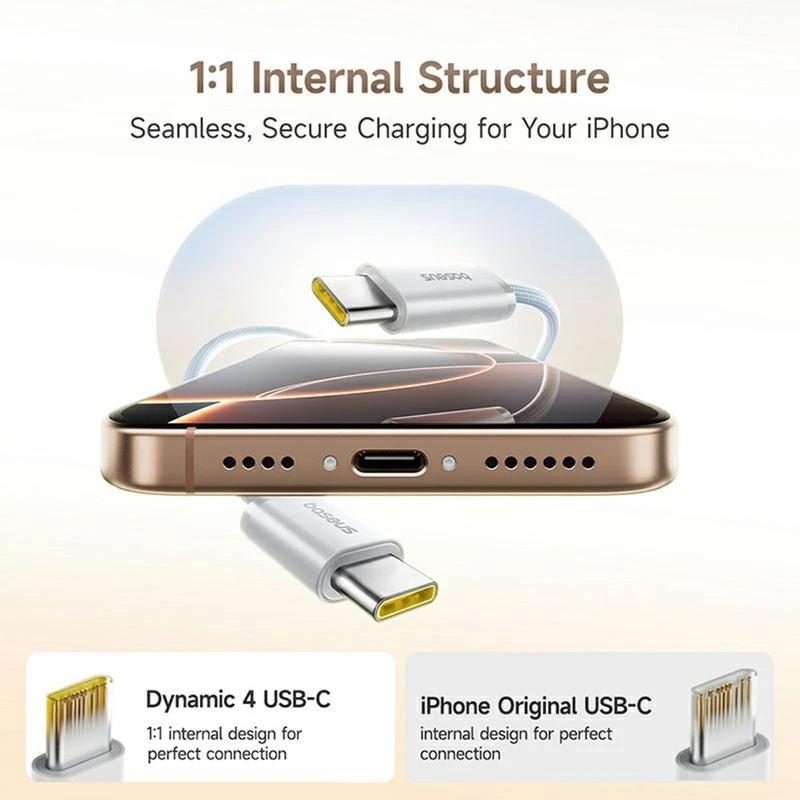 Cablu Dynamic 4 Pro USB-C la USB-C 1m 100W Albastru - Baseus