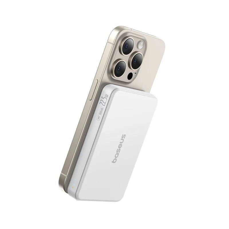 Baterie Externă Airpow 2 Qi2 Magnetică 10000mAh 22.5W Alb - Baseus