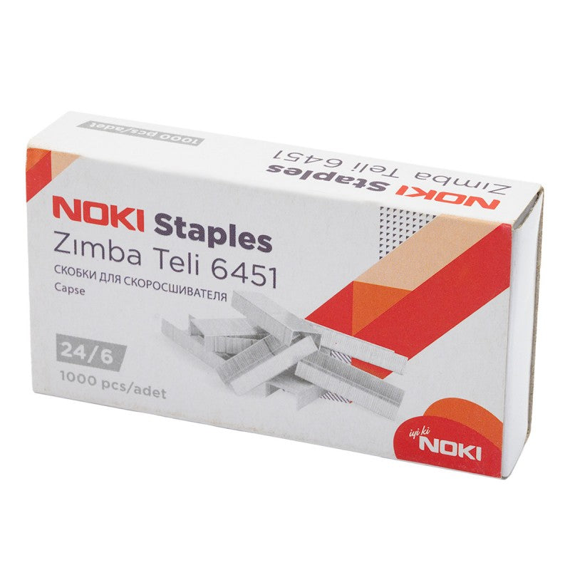 Capse 24/6 6451 zincat alb, 1000 buc/set Noki - imagine produs