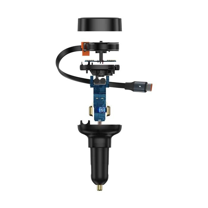 Încărcător Auto Enjoyment Pro 60W Cablu USB-C Retractabil Negru - Baseus