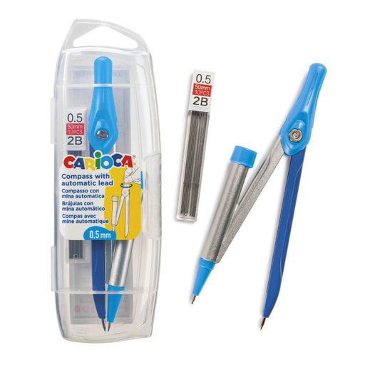 Set Compas cu Creion 0,5 mm + Mină de Rezervă Carioca