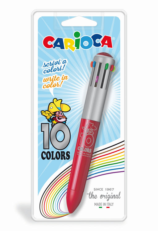 Pix cu 10 Culori Corp Gri/Color Click Blister Carioca