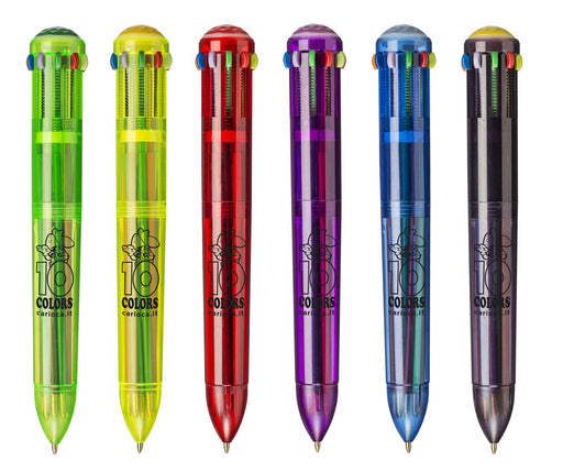 Pix cu 10 Culori Fluorescente Corp Transparent Color Click Carioca