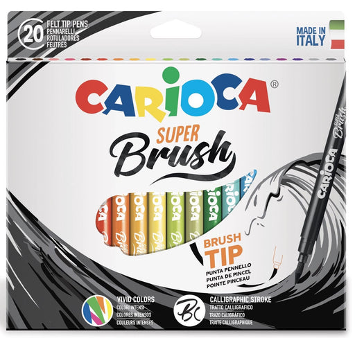 Carioci Vârf Flexibil 1-6 mm Tip Pensulă Super Brush 20 Culori Carioca