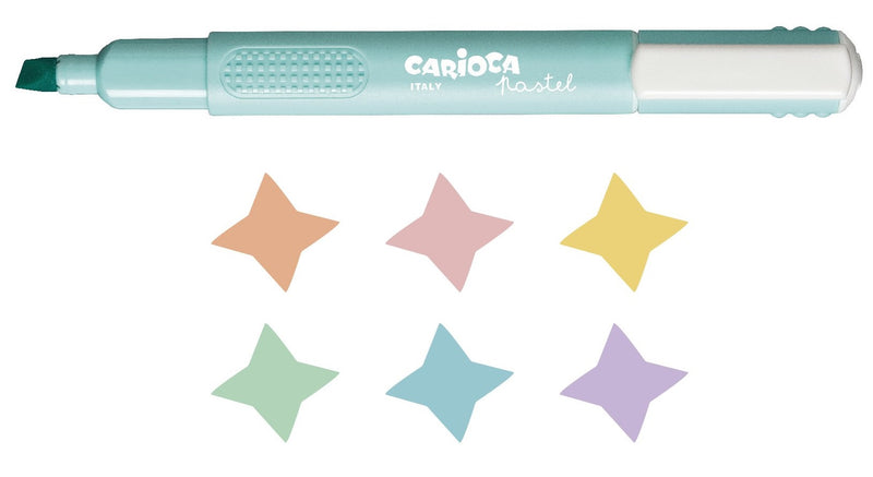 Textmarkere Pastel Vârf Gros 4,5 mm 6 buc Carioca