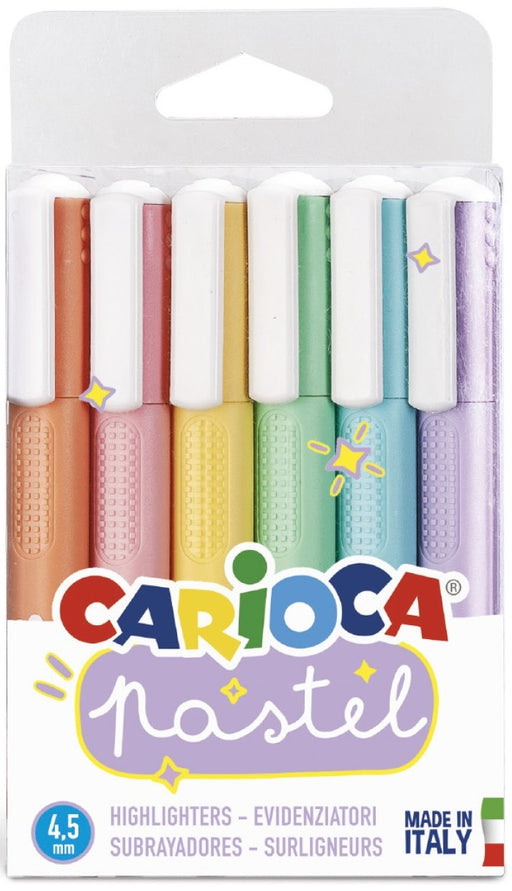 Textmarkere Pastel Vârf Gros 4,5 mm 6 buc Carioca