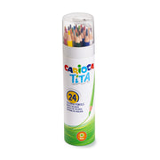Creioane Colorate Tita 24 Culori Tub Carioca
