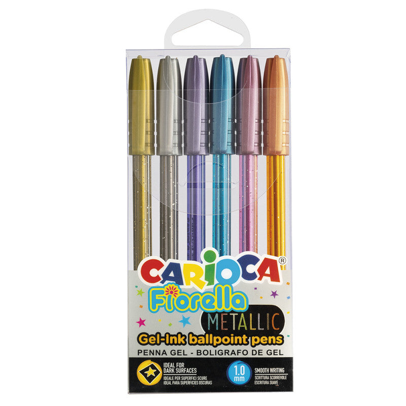 Pixuri Colorate Fiorella Metalizate 6 buc Carioca