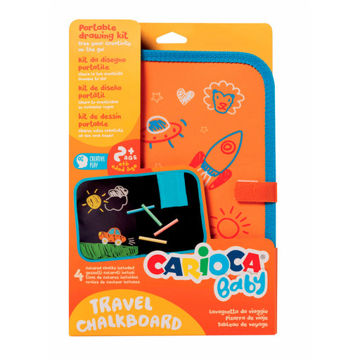Tablă de Colorat cu Cretă A4 Pliabilă + 4 Bucăți Cretă Baby Carioca