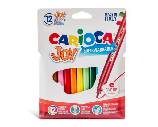 Carioci Super Lavabile Joy Vârf Subțire 2,6 mm 12 Culori Carioca