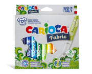 Carioci pentru Textile Fabric Vârf Gros 6 mm 12 Culori Carioca