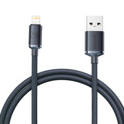 Cablu Baseus Crystal Shine USB la Lightning 1.2m 2.4A Negru