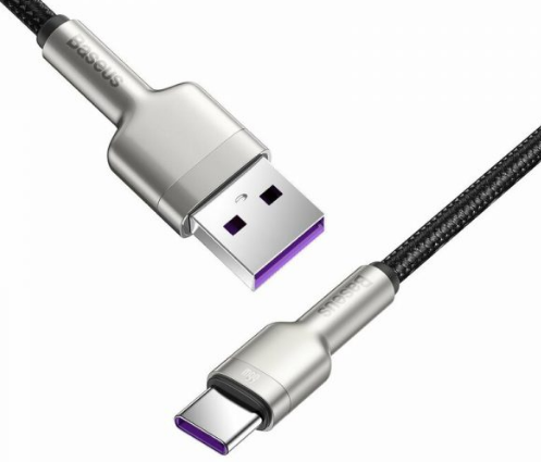 Cablu Cafule Metal USB la USB-C 1m 66W Negru - Baseus