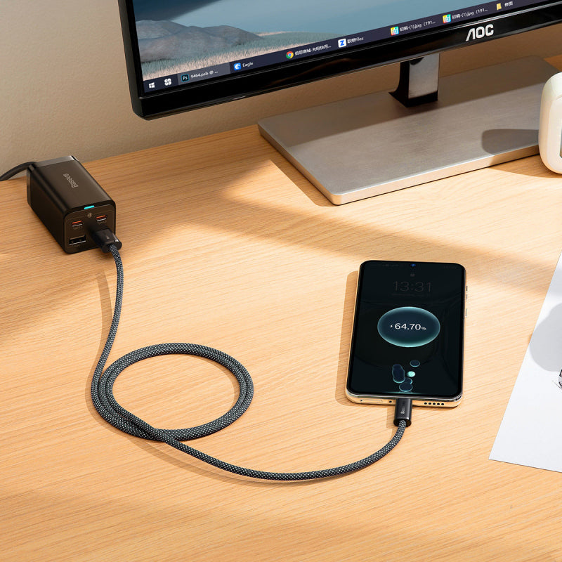 Cablu Dynamic USB la USB-C 1m 100W Gri - Baseus