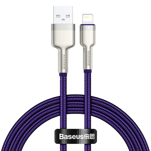 Cablu Baseus Cafule Metal USB la Lightning 1m 2.4A Violet