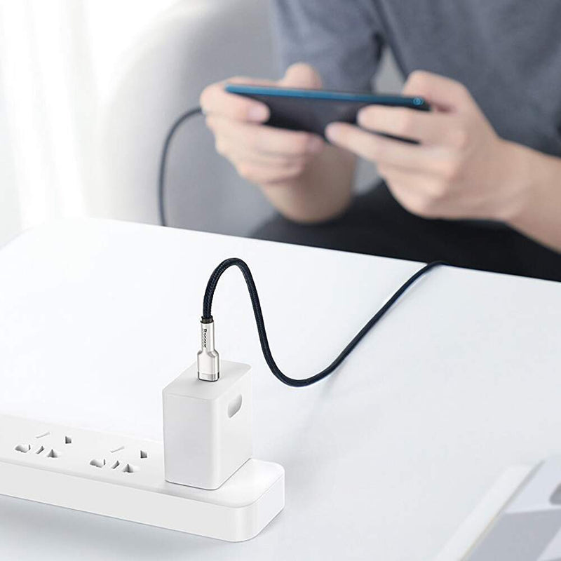 Cablu Cafule Metal USB-C la USB-C 2m 100W Negru - Baseus