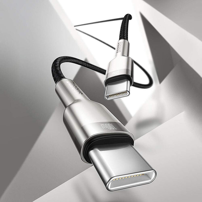 Cablu Cafule Metal USB-C la USB-C 2m 100W Negru - Baseus