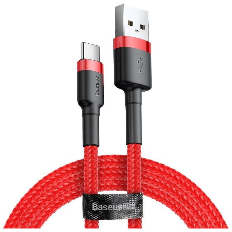 Cablu Cafule USB la USB-C 1m 3A Roșu - Baseus