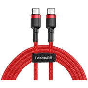 Cablu Baseus Cafule USB-C la USB-C 1m 60W Roșu