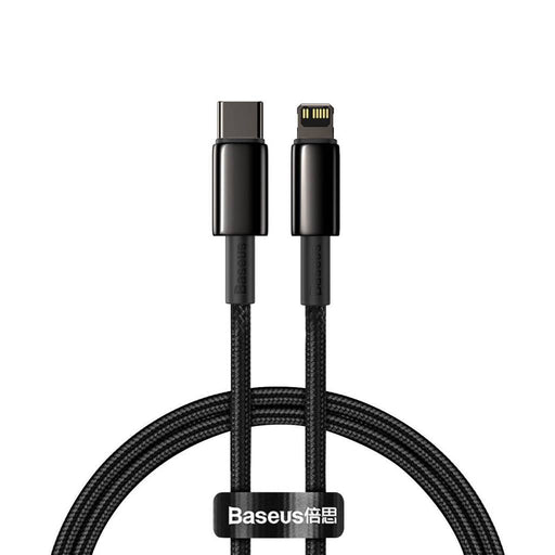 Cablu Baseus Tungsten Gold USB la Lightning 2m 20W Negru