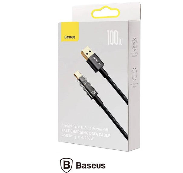 Cablu Explorer USB la USB-C 2m 100W Negru - Baseus