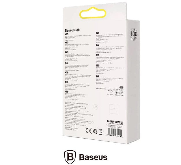 Cablu Explorer USB la USB-C 2m 100W Negru - Baseus