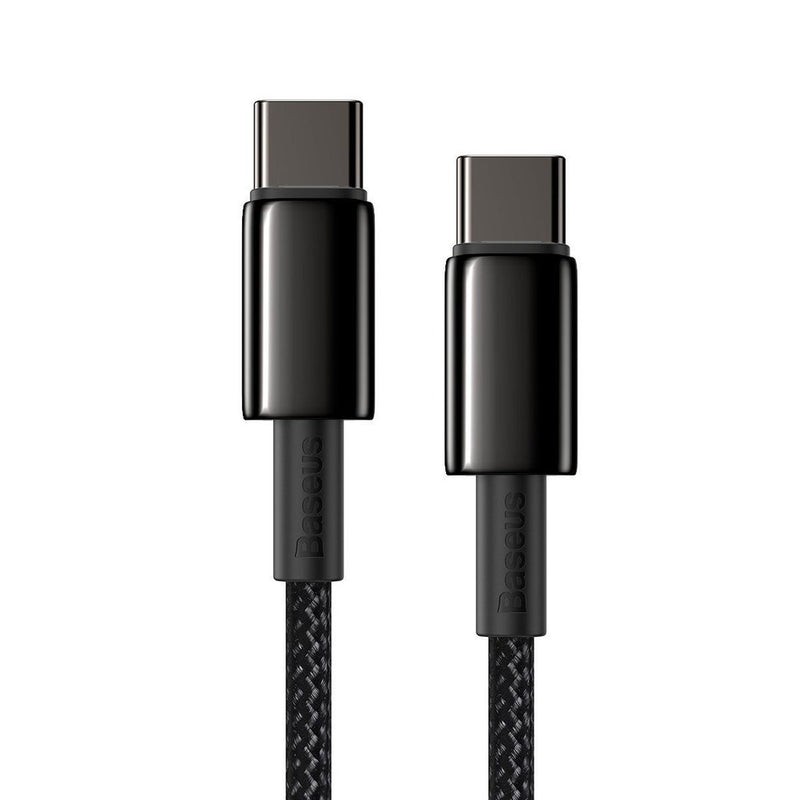 Cablu Tungsten Gold USB-C la USB-C 1m 100W Negru - Baseus