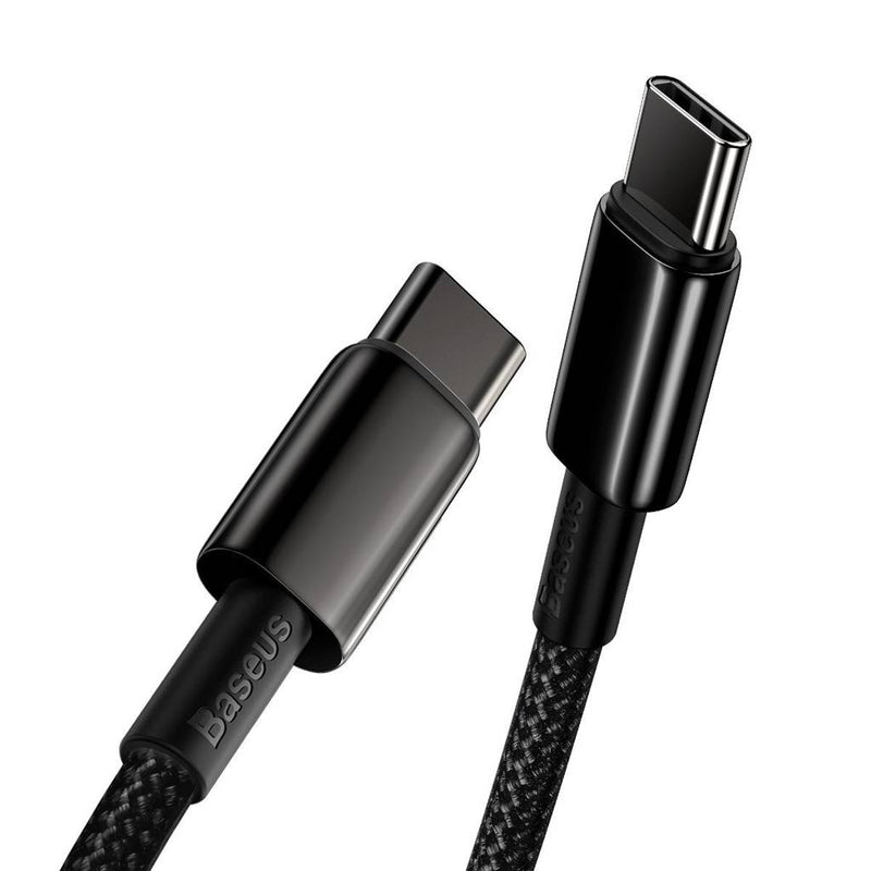 Cablu Tungsten Gold USB-C la USB-C 1m 100W Negru - Baseus