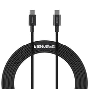 Cablu Baseus Superior USB-C la USB-C 2m 100W Negru