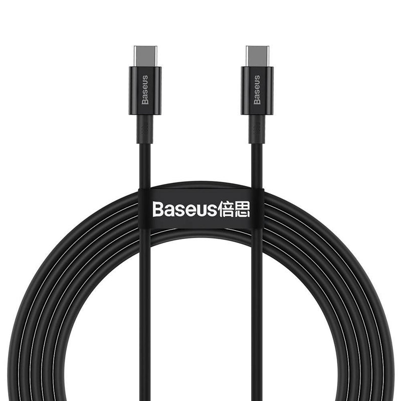 Cablu Baseus Superior USB-C la USB-C 2m 100W Negru