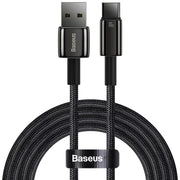 Cablu Baseus USB la USB-C 1m 100W Negru
