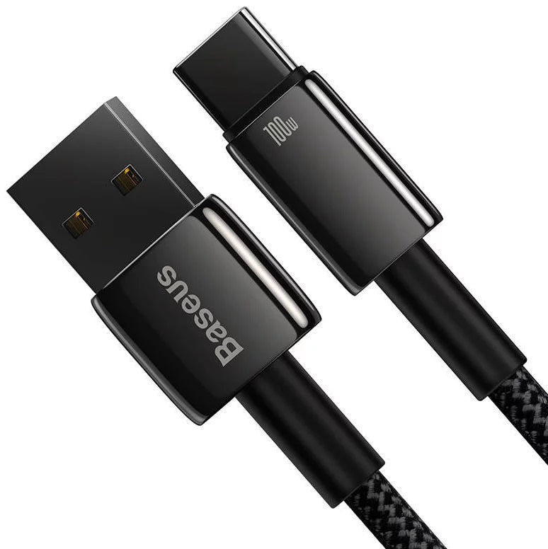 Cablu USB la USB-C 1m 100W Negru - Baseus