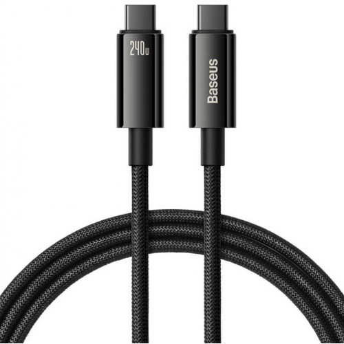 Cablu Baseus Tungsten Gold USB-C la USB-C 1m 240W Negru