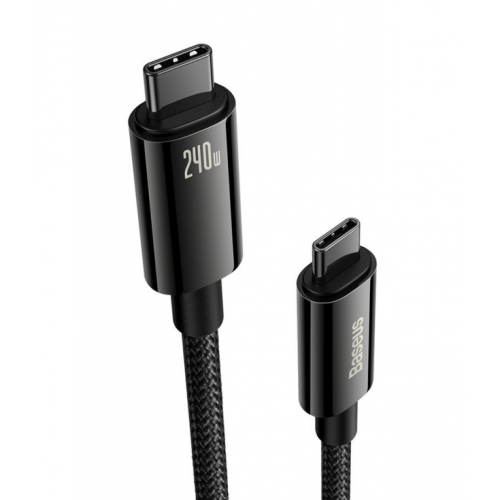 Cablu Tungsten Gold USB-C la USB-C 1m 240W Negru - Baseus