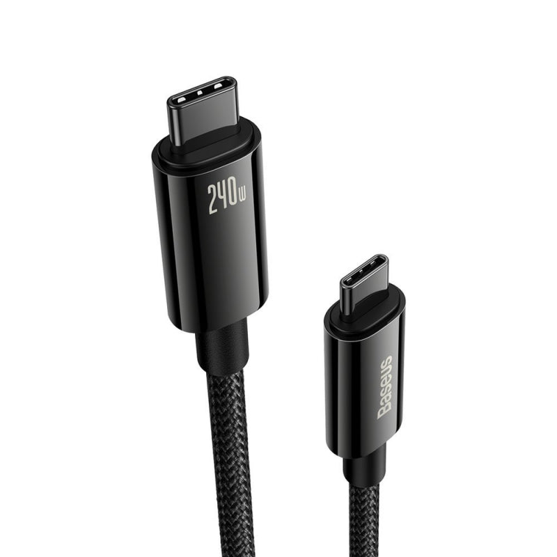Cablu Tungsten Gold USB-C la USB-C 2m 240W Negru - Baseus