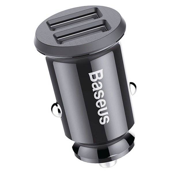 Încărcător Auto Grain 15W 2x USB Negru - Baseus