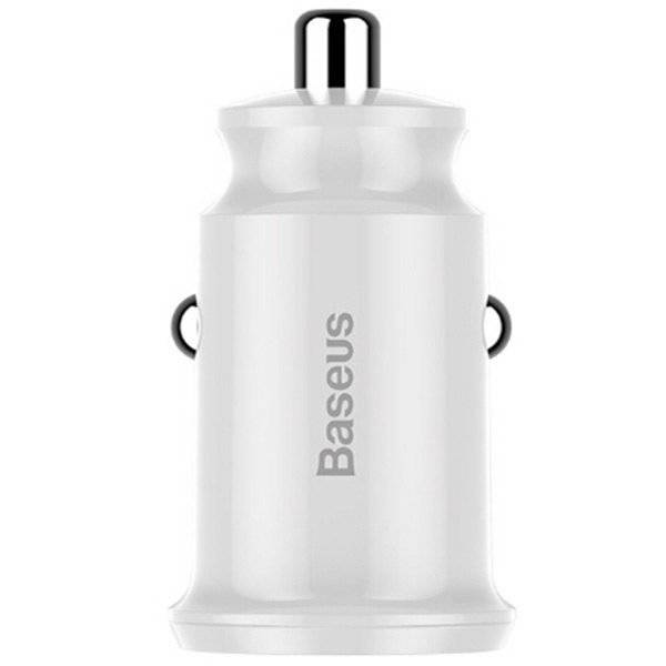 Încărcător Auto Grain 15W 2x USB Alb - Baseus