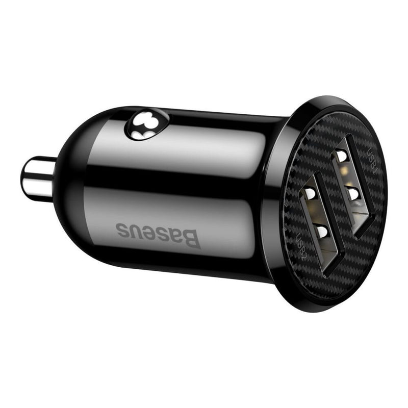 Încărcător Auto Grain Pro 2x USB 4.8A Negru - Baseus