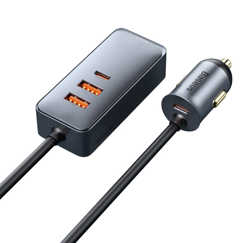 Încărcător Auto Share Together 120W 2x USB 2x USB-C Cablu 1.5m Negru Baseus