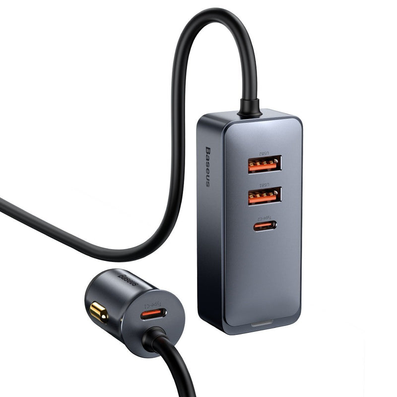 Încărcător Auto Share Together 120W 2x USB 2x USB-C Cablu 1.5m Negru - Baseus