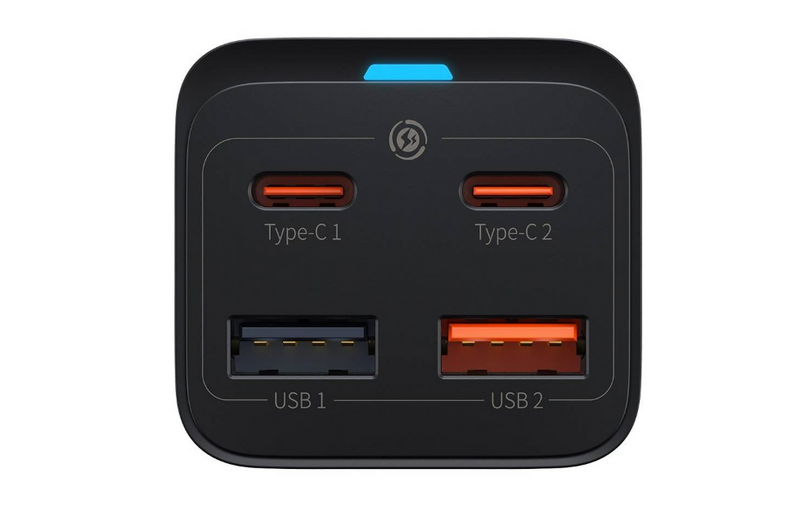 Încărcător Rețea GaN3 Pro 65W 2x USB-C 2x USB Cablu Inclus Negru - Baseus