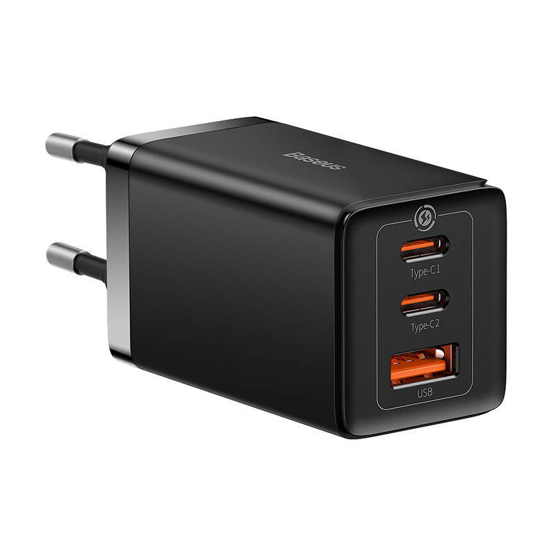 Încărcător Rețea GaN5 Pro 65W 2x USB-C 1x USB Cablu Inclus Negru Baseus