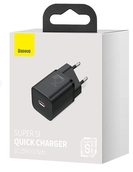 Încărcător Rețea Super Si 25W USB-C Negru - Baseus