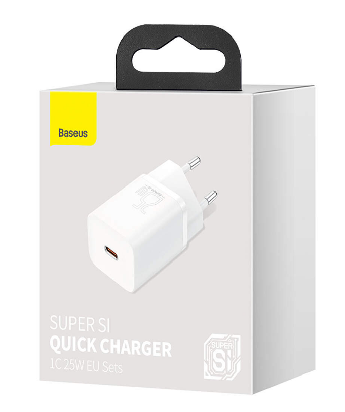 Încărcător Rețea Super Si 25W USB-C Alb - Baseus