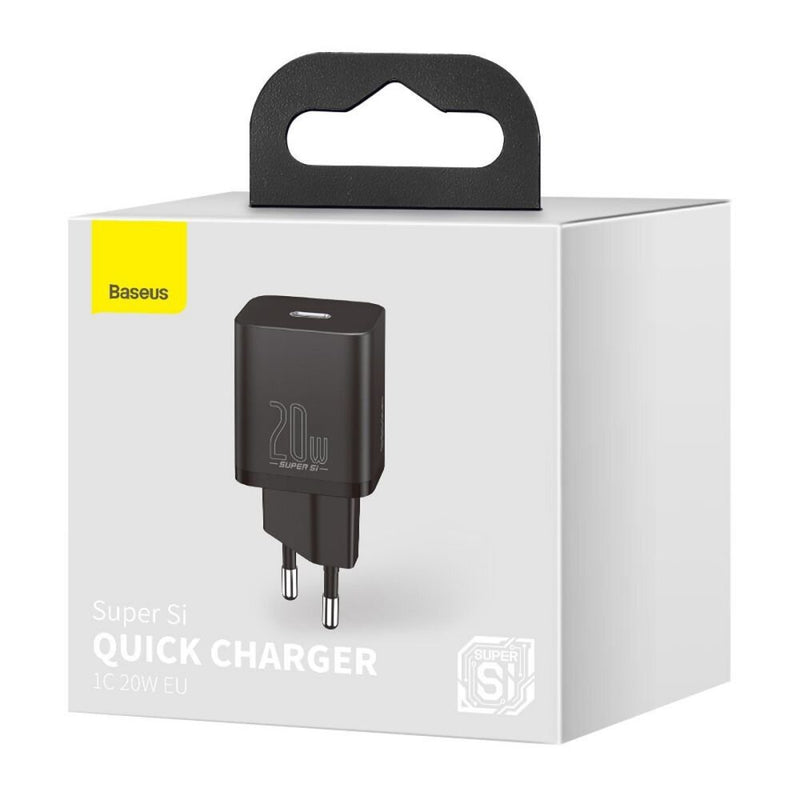 Încărcător Rețea Super Si 20W USB-C Negru - Baseus