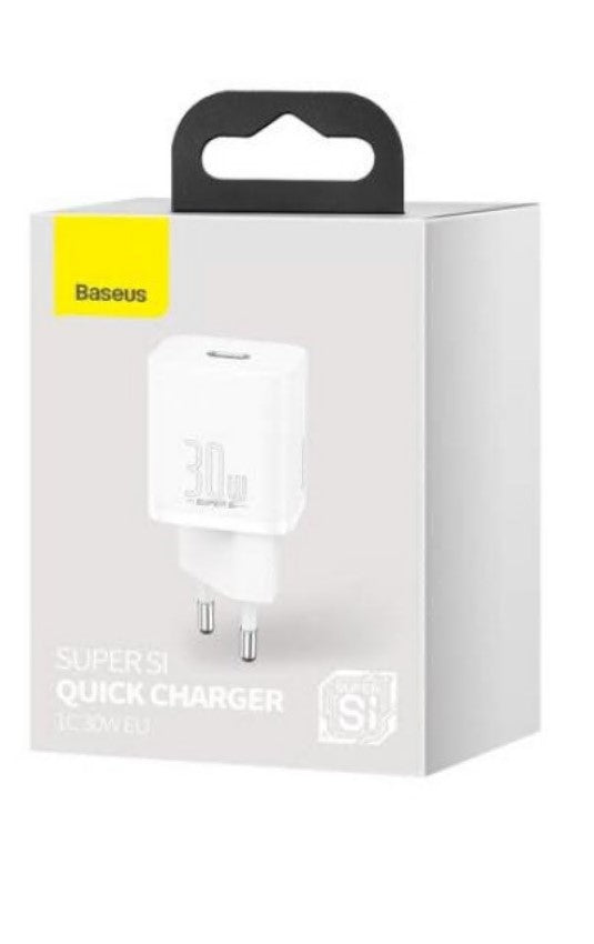 Încărcător Rețea Super Si 30W USB-C Alb - Baseus