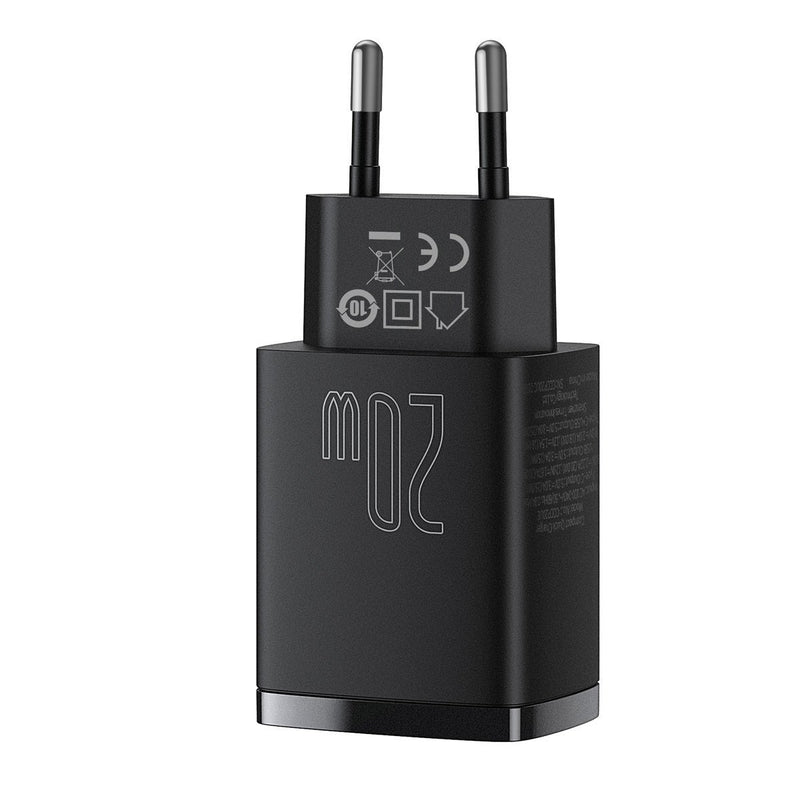 Încărcător Rețea Compact 20W USB-C USB Negru - Baseus