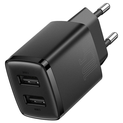 Încărcător Rețea Compact 10.5W 2x USB Negru Baseus