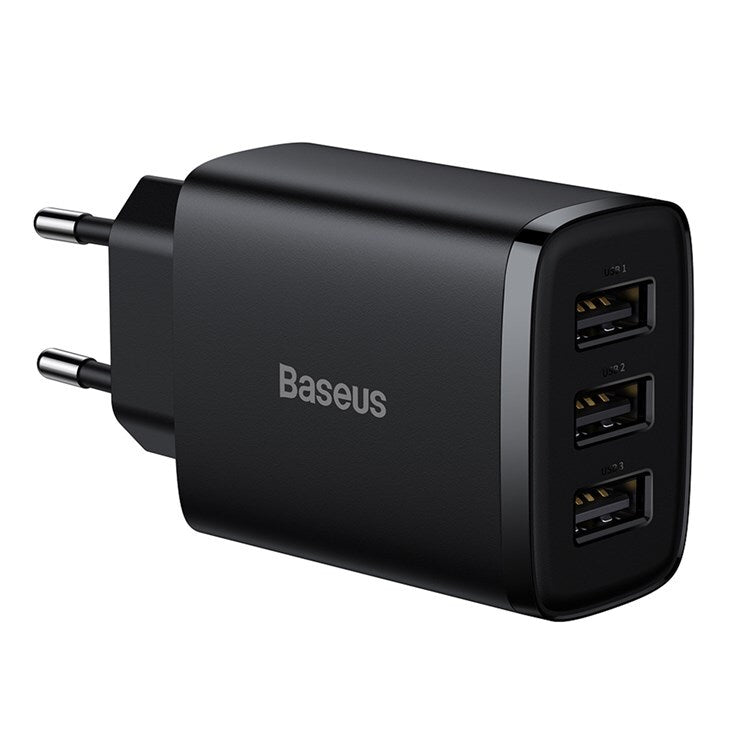 Încărcător Rețea Compact 17W 3x USB Negru - Baseus