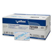 Prosoape hartie pliate V Celtex V Smart celuloza 2 straturi 200 buc Cutie 15 pachete